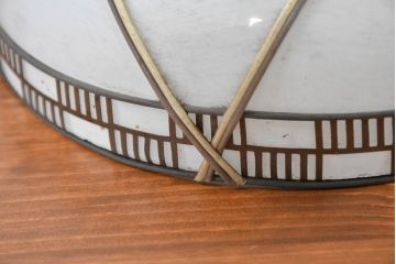 和製アンティーク　セルロイド装飾　昭和レトロな雰囲気が漂う天井照明(吊り下げ照明、ペンダントライト、シェード)(R-083644)