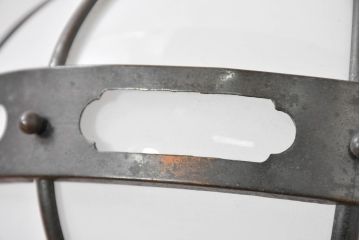 和製アンティーク　インテリアのアクセントに最適な房付き胴巻吊り下げ照明(天井照明、ランプシェード、ペンダントライト)(R-083651)