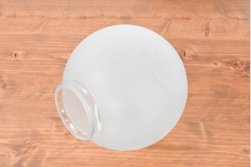 和製アンティーク　温もりを感じる丸いすりガラスペンダントライト(照明カバー、吊り下げ照明、天井照明、シェード、電笠)(R-083660)
