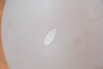 和製アンティーク　温もりを感じる丸いすりガラスペンダントライト(照明カバー、吊り下げ照明、天井照明、シェード、電笠)(R-083660)