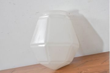 和製アンティーク　空間のアクセントになる上品な六角形ランプシェード(照明カバー、吊り下げ照明、ペンダントライト、天井照明、シェード、電笠)(R-083663)