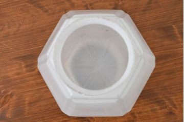 和製アンティーク　空間のアクセントになる上品な六角形ランプシェード(照明カバー、吊り下げ照明、ペンダントライト、天井照明、シェード、電笠)(R-083663)