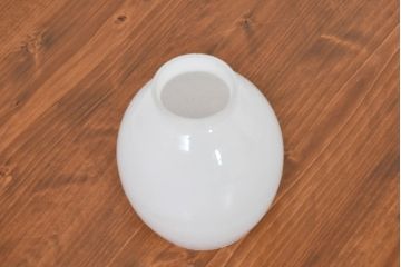 和製アンティーク　柔らかな灯りを演出する乳白ガラスランプシェード(照明カバー、吊り下げ照明、ペンダントライト、天井照明、シェード、電笠)(R-083664)