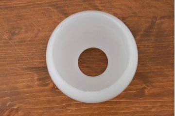和製アンティーク　柔らかな灯りを演出する乳白ガラスランプシェード(照明カバー、吊り下げ照明、ペンダントライト、天井照明、シェード、電笠)(R-083664)