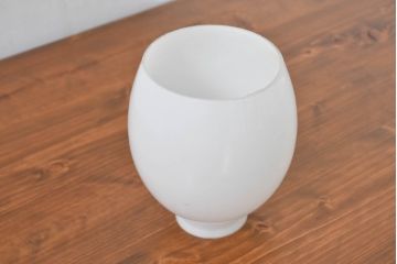 和製アンティーク　柔らかな灯りを演出する乳白ガラスランプシェード(照明カバー、吊り下げ照明、ペンダントライト、天井照明、シェード、電笠)(R-083664)