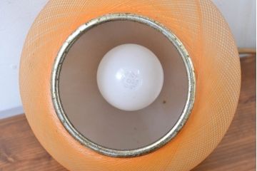 和製ビンテージ　昭和レトロ　まんまるフォルムが可愛いレトロデザインのペンダントライト2灯セット(吊り下げ照明、天井照明、ヴィンテージ)(R-083665)