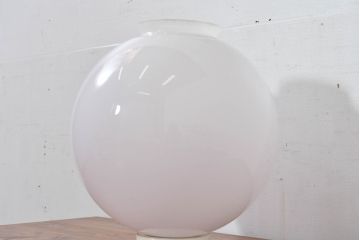 和製アンティーク　特大　丸型　レトロな雰囲気漂う照明カバー(天井照明カバー、吊り下げ照明カバー、シェード、ペンダントライトカバー)(R-083668)