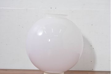 和製アンティーク　特大　丸型　レトロな雰囲気漂う照明カバー(天井照明カバー、吊り下げ照明カバー、シェード、ペンダントライトカバー)(R-083668)