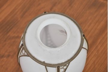 和製アンティーク　和モダンな趣を感じさせるセルロイド巻ランプシェード(照明カバー、吊り下げ照明、ペンダントライト、天井照明、シェード、電笠)(R-083669)