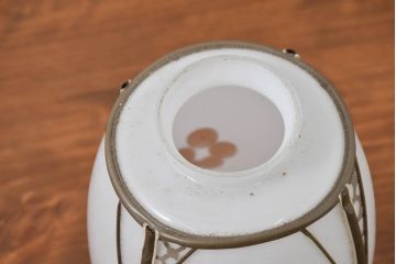 和製アンティーク　和モダンな趣を感じさせるセルロイド巻ランプシェード(照明カバー、吊り下げ照明、ペンダントライト、天井照明、シェード、電笠)(R-083669)