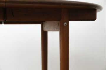 デンマークビンテージ　希少!!　PPモブラー　ハンス J. ウェグナー(HANS J. WEGNER)デザイン　PP70　オーク材　エクステンションテーブル(4人掛け、6人掛け、ダイニングテーブル、食卓、オーバル型、丸テーブル、ラウンドテーブル、北欧、ヴィンテージ)(定価約165万円)(R-083675)