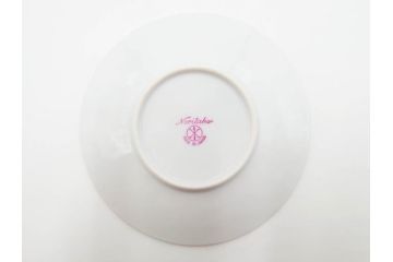 昭和初期　オールドノリタケ　NORITAKE　金彩　色蒔き?　ピンク　クリーム　グリーン　ブルー　グレー　心がほどけるような色彩のやさしさが魅力のカップ&ソーサー5客セット(マルキ印、碗皿、C&S、洋食器)(R-083679)