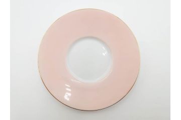 昭和初期　オールドノリタケ　NORITAKE　金彩　色蒔き?　ピンク　クリーム　グリーン　ブルー　グレー　心がほどけるような色彩のやさしさが魅力のカップ&ソーサー5客セット(マルキ印、碗皿、C&S、洋食器)(R-083679)