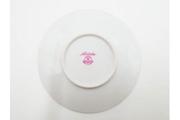昭和初期　オールドノリタケ　NORITAKE　金彩　色蒔き?　ピンク　クリーム　グリーン　ブルー　グレー　心がほどけるような色彩のやさしさが魅力のカップ&ソーサー5客セット(マルキ印、碗皿、C&S、洋食器)(R-083679)