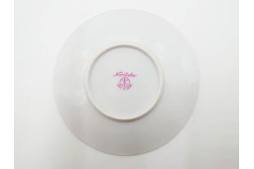 昭和初期　オールドノリタケ　NORITAKE　金彩　色蒔き?　ピンク　クリーム　グリーン　ブルー　グレー　心がほどけるような色彩のやさしさが魅力のカップ&ソーサー5客セット(マルキ印、碗皿、C&S、洋食器)(R-083679)