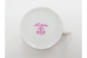 昭和初期　オールドノリタケ　NORITAKE　金彩　色蒔き?　ピンク　クリーム　グリーン　ブルー　グレー　心がほどけるような色彩のやさしさが魅力のカップ&ソーサー5客セット(マルキ印、碗皿、C&S、洋食器)(R-083679)