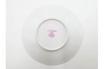 昭和初期　オールドノリタケ　NORITAKE　金彩　色蒔き?　ピンク　クリーム　グリーン　ブルー　グレー　心がほどけるような色彩のやさしさが魅力のカップ&ソーサー5客セット(マルキ印、碗皿、C&S、洋食器)(R-083679)