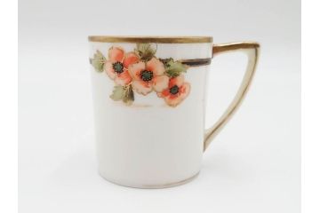 戦前　オールドノリタケ　NORITAKE　ハンドペイント　金彩　金盛　花　どんなシーンにも華を添え優雅な空間を創り出すカップ&ソーサー5客セット(マルキ印、ヤジロベー印、碗皿、C&S、洋食器)(R-083680)