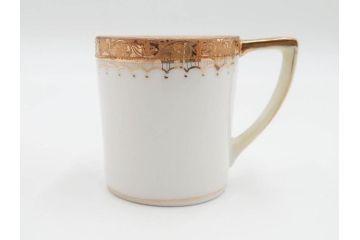 戦前　オールドノリタケ　NORITAKE　ハンドペイント　金彩　金盛　花　どんなシーンにも華を添え優雅な空間を創り出すカップ&ソーサー5客セット(マルキ印、ヤジロベー印、碗皿、C&S、洋食器)(R-083680)