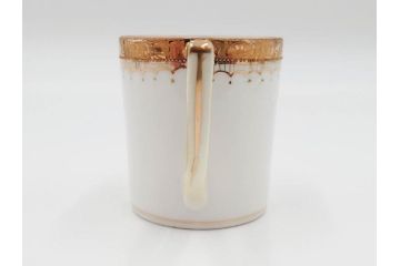 戦前　オールドノリタケ　NORITAKE　ハンドペイント　金彩　金盛　花　どんなシーンにも華を添え優雅な空間を創り出すカップ&ソーサー5客セット(マルキ印、ヤジロベー印、碗皿、C&S、洋食器)(R-083680)