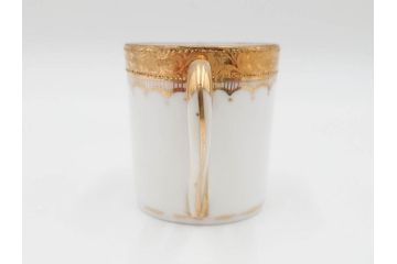 戦前　オールドノリタケ　NORITAKE　ハンドペイント　金彩　金盛　花　どんなシーンにも華を添え優雅な空間を創り出すカップ&ソーサー5客セット(マルキ印、ヤジロベー印、碗皿、C&S、洋食器)(R-083680)