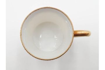 戦前　オールドノリタケ　NORITAKE　ハンドペイント　金彩　金盛　花　どんなシーンにも華を添え優雅な空間を創り出すカップ&ソーサー5客セット(マルキ印、ヤジロベー印、碗皿、C&S、洋食器)(R-083680)