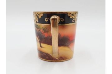 戦前　オールドノリタケ　NORITAKE　オールド名陶　ハンドペイント　ラスター彩　金彩　金盛　花　バラエティ豊かなデザインで毎日を彩るカップ&ソーサー4客セット(フラワー、マルキ印、ライジングサン印、碗皿、C&S、洋食器)(R-083681)