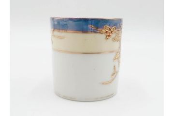 戦前　オールドノリタケ　NORITAKE　オールド名陶　ハンドペイント　ラスター彩　金彩　金盛　花　バラエティ豊かなデザインで毎日を彩るカップ&ソーサー4客セット(フラワー、マルキ印、ライジングサン印、碗皿、C&S、洋食器)(R-083681)