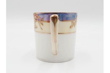 戦前　オールドノリタケ　NORITAKE　オールド名陶　ハンドペイント　ラスター彩　金彩　金盛　花　バラエティ豊かなデザインで毎日を彩るカップ&ソーサー4客セット(フラワー、マルキ印、ライジングサン印、碗皿、C&S、洋食器)(R-083681)