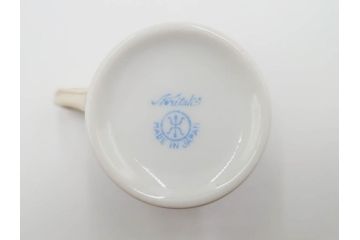 戦前　オールドノリタケ　NORITAKE　オールド名陶　ハンドペイント　ラスター彩　金彩　金盛　花　バラエティ豊かなデザインで毎日を彩るカップ&ソーサー4客セット(フラワー、マルキ印、ライジングサン印、碗皿、C&S、洋食器)(R-083681)