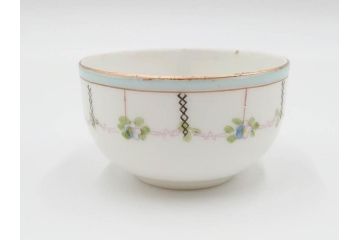 戦前　オールドノリタケ　NORITAKE　オールド名陶　ハンドペイント　ラスター彩　金彩　金盛　花　バラエティ豊かなデザインで毎日を彩るカップ&ソーサー4客セット(フラワー、マルキ印、ライジングサン印、碗皿、C&S、洋食器)(R-083681)