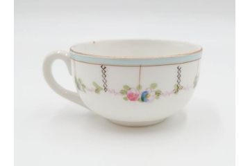 戦前　オールドノリタケ　NORITAKE　オールド名陶　ハンドペイント　ラスター彩　金彩　金盛　花　バラエティ豊かなデザインで毎日を彩るカップ&ソーサー4客セット(フラワー、マルキ印、ライジングサン印、碗皿、C&S、洋食器)(R-083681)