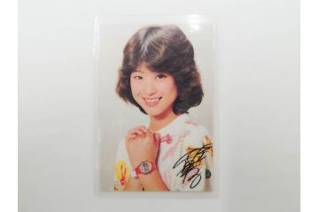 当時物　昭和期　松田聖子　キャンディーズ　伊藤蘭　藤村美樹　田中好子　大場久美子　ラミネートカード　ブロマイドなど21点セット(サンミュージック、渡辺プロダクション、アイドル、歌手、女優)(R-083682)