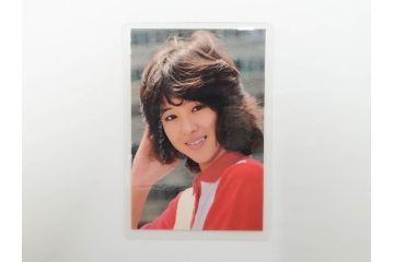 当時物　昭和期　松田聖子　キャンディーズ　伊藤蘭　藤村美樹　田中好子　大場久美子　ラミネートカード　ブロマイドなど21点セット(サンミュージック、渡辺プロダクション、アイドル、歌手、女優)(R-083682)