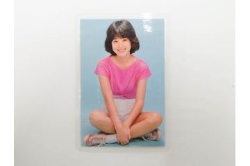 当時物　昭和期　松田聖子　キャンディーズ　伊藤蘭　藤村美樹　田中好子　大場久美子　ラミネートカード　ブロマイドなど21点セット(サンミュージック、渡辺プロダクション、アイドル、歌手、女優)(R-083682)