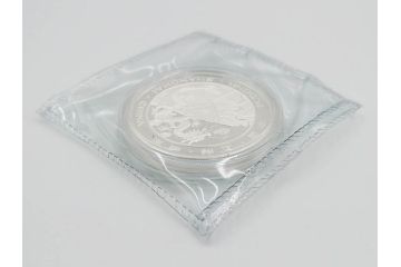 中国　浦東開発5周年　上海　純銀　龍　記念メダル(コレクション証明書付、ケース付)(R-083683)