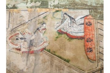 時代物　江戸期　奈良絵7枚セット(物語絵、風景、貴族、狐)(R-083684)