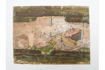 時代物　江戸期　奈良絵7枚セット(物語絵、風景、貴族、狐)(R-083684)