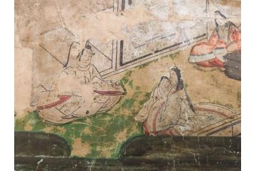 時代物　江戸期　奈良絵7枚セット(物語絵、風景、貴族、狐)(R-083684)