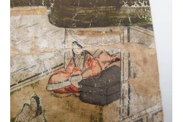 時代物　江戸期　奈良絵7枚セット(物語絵、風景、貴族、狐)(R-083684)