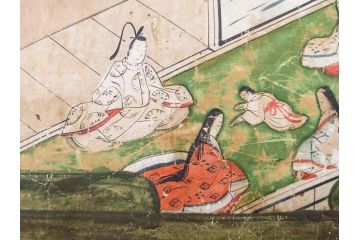 時代物　江戸期　奈良絵7枚セット(物語絵、風景、貴族、狐)(R-083684)