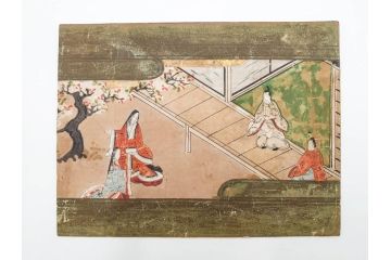 時代物　江戸期　奈良絵7枚セット(物語絵、風景、貴族、狐)(R-083684)