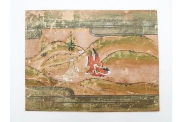時代物　江戸期　奈良絵7枚セット(物語絵、風景、貴族、狐)(R-083684)