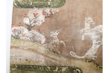 時代物　江戸期　奈良絵7枚セット(物語絵、風景、貴族、狐)(R-083684)
