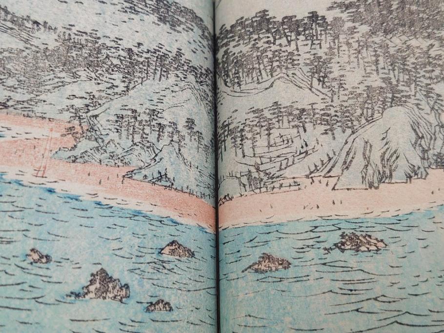 当時物　広重　名所発句集　三編(3編)(俳句、浮世絵、木版画、古書、和本)(R-083686)　