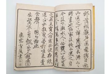 江戸期　暁晴翁著　松川半山画　淀川両岸一覧　上り船の部　上下 2冊揃(木版画、地誌、古書、和本)(R-083687)　