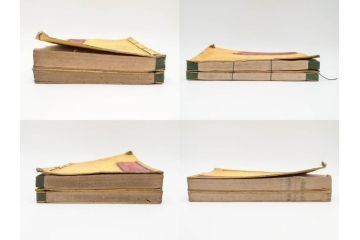 江戸期　暁晴翁著　松川半山画　淀川両岸一覧　上り船の部　上下 2冊揃(木版画、地誌、古書、和本)(R-083687)　