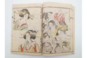 明治20年　河鍋暁斎　「暁斎画談」　内篇上下巻・外篇上下巻　4冊揃(絵画技法、妖怪、幽霊、浮世絵、木版画、葛飾北斎、喜多川歌麿、国芳、古書、和本)(R-083689)