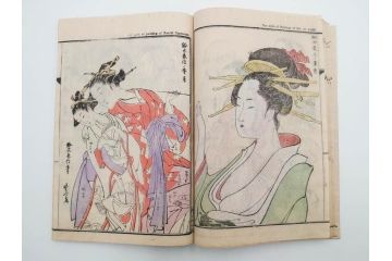 明治20年　河鍋暁斎　「暁斎画談」　内篇上下巻・外篇上下巻　4冊揃(絵画技法、妖怪、幽霊、浮世絵、木版画、葛飾北斎、喜多川歌麿、国芳、古書、和本)(R-083689)