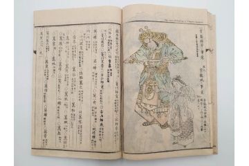 明治20年　河鍋暁斎　「暁斎画談」　内篇上下巻・外篇上下巻　4冊揃(絵画技法、妖怪、幽霊、浮世絵、木版画、葛飾北斎、喜多川歌麿、国芳、古書、和本)(R-083689)